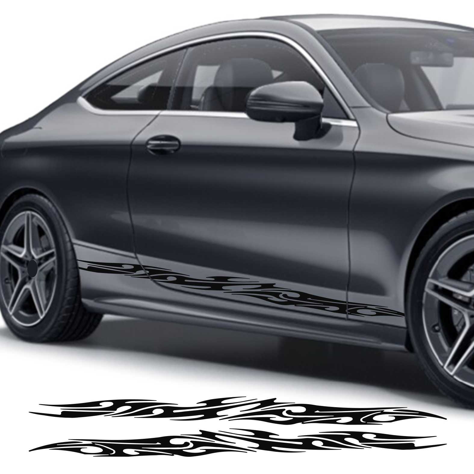 Seitenstreifen Auto Aufkleber Dekor Sticker Tuning Racing - FOTOFOL