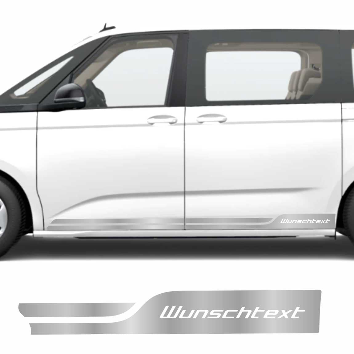 Seitenstreifen Zierstreifen mit Wunschtext passend für VW T7 Multivan - FOTOFOL