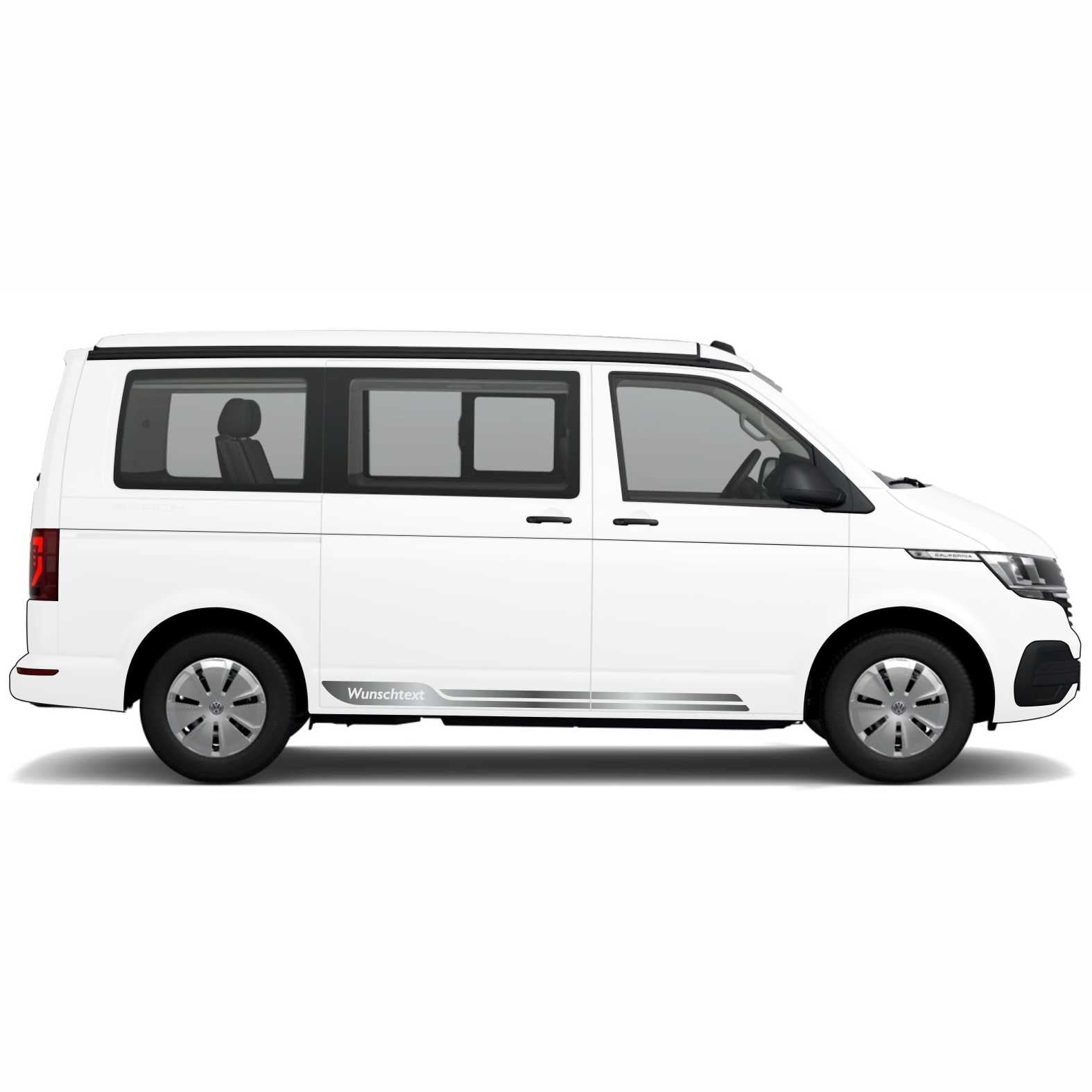 Seitenstreifen passend für VW T6.1, T6, T5, Multivan, Bulli, Wunschtext Aufkleber - FOTOFOL