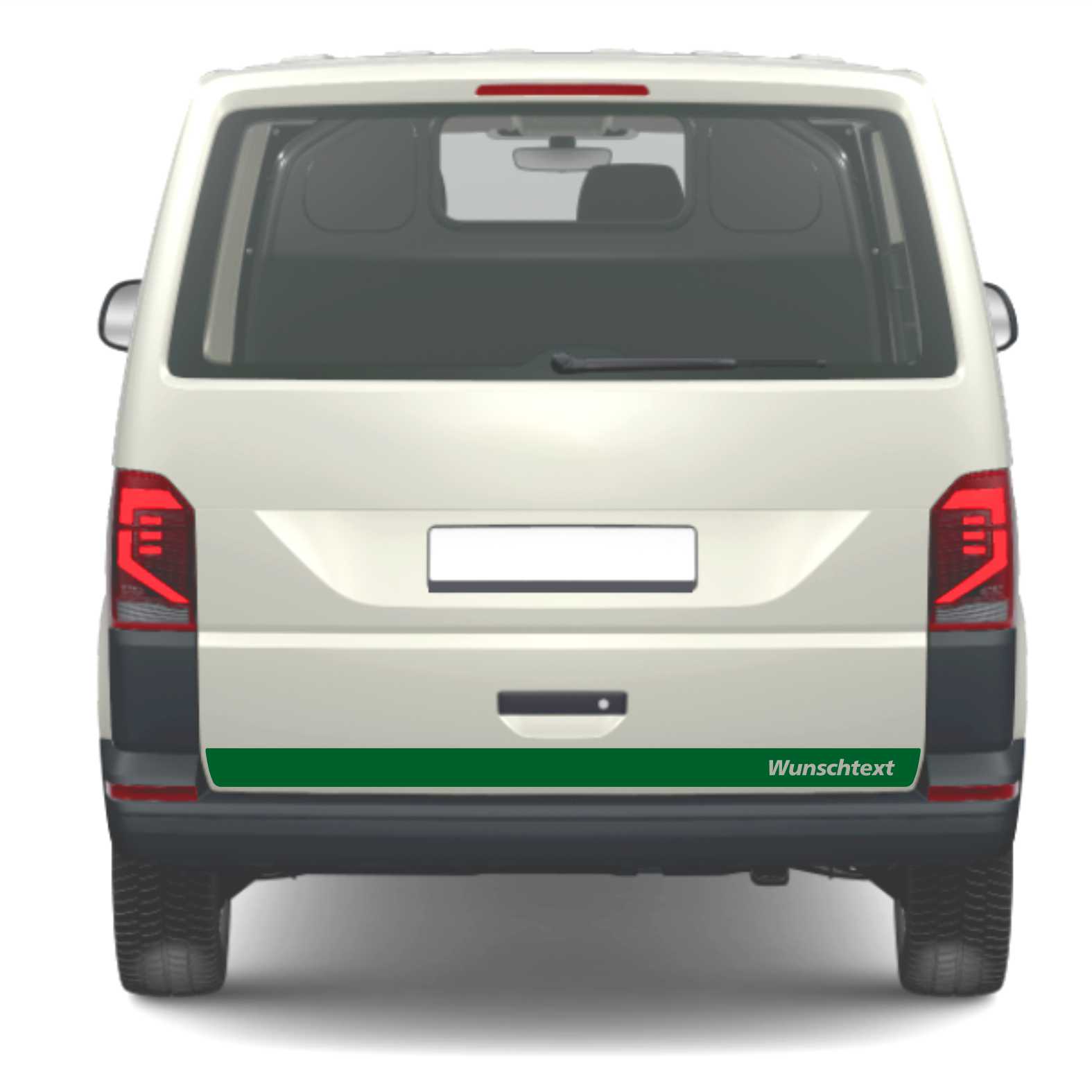 Heckklappen Heckstreifen Aufkleber Wunschtext passend für VW T6.1 T6 T5 Multivan Bulli - Streifen 1 - FOTOFOL