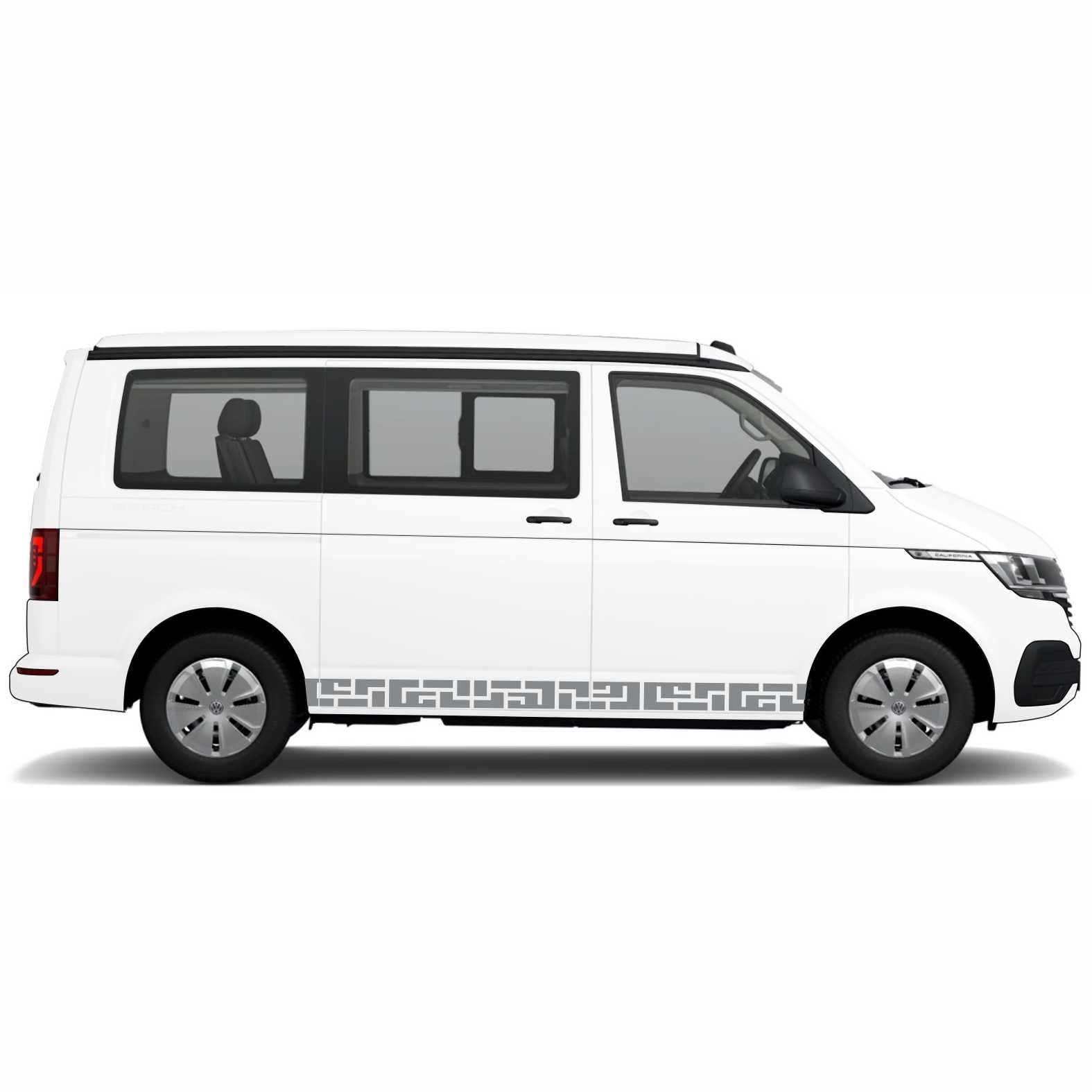 Seitenstreifen passend für Volkswagen Multivan Transporter T5 T6 T6.1 VW Bus Autoaufkleber - FOTOFOL