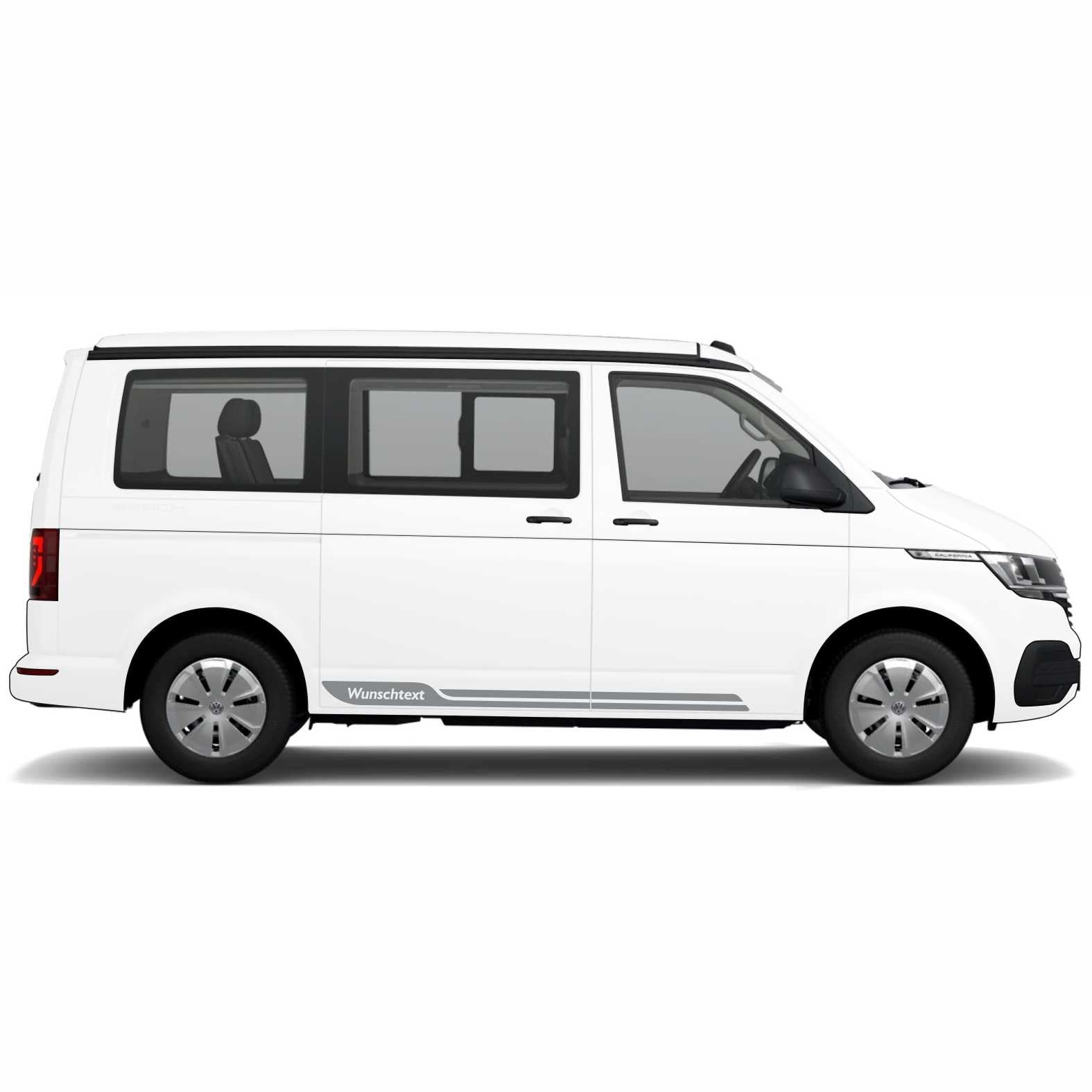Seitenstreifen passend für VW T6.1, T6, T5, Multivan, Bulli, Wunschtext Aufkleber - FOTOFOL