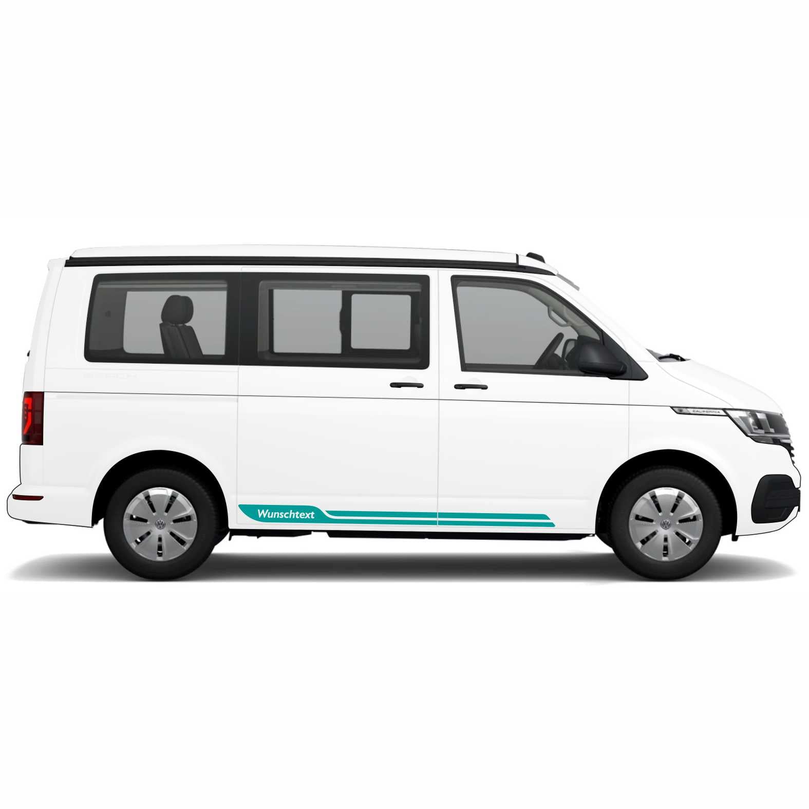 Seitenstreifen passend für VW T6.1, T6, T5, Multivan, Bulli, Wunschtext Aufkleber - FOTOFOL
