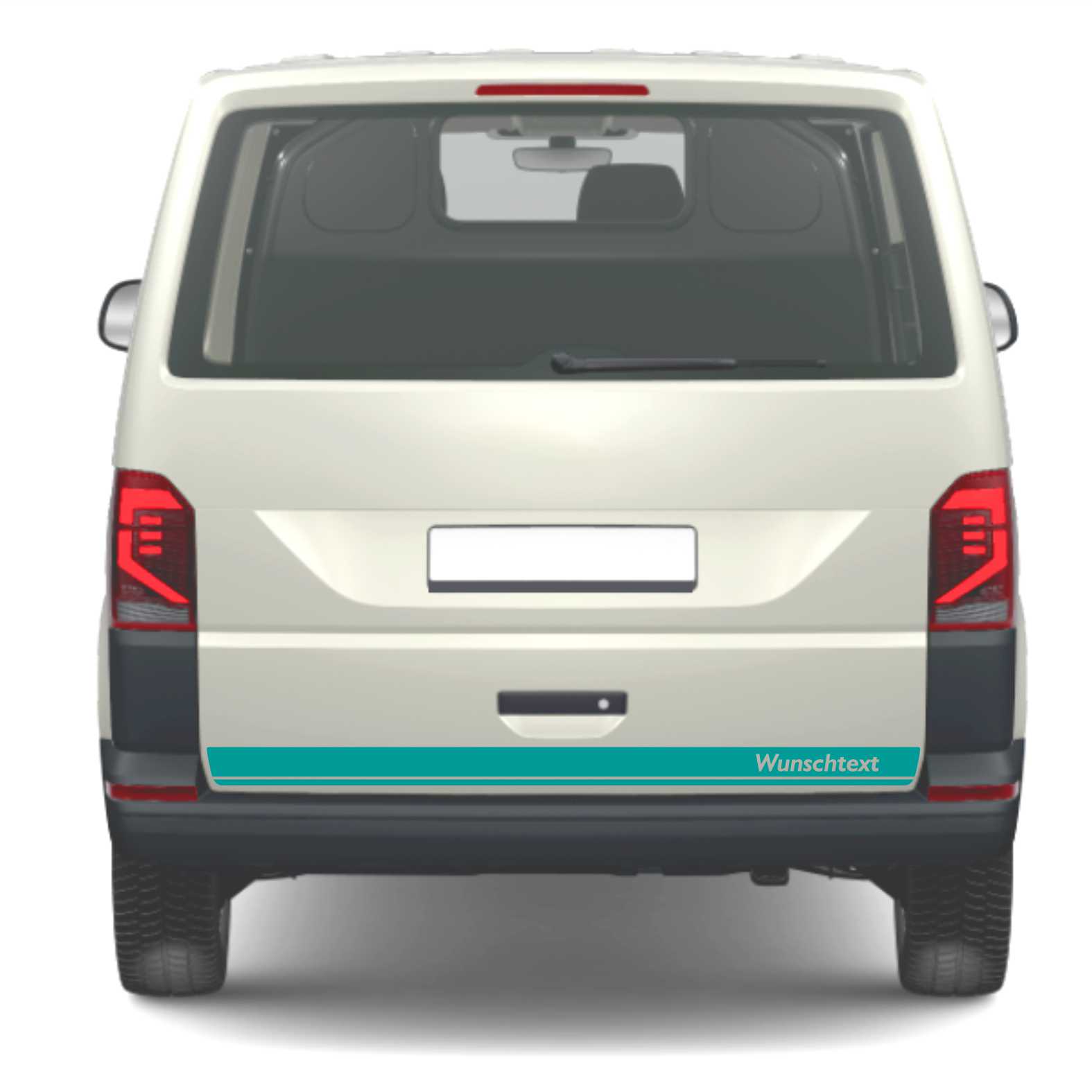 Heckstreifen Heckklappen Aufkleber Wunschtext passend für VW T6.1 T6 T5 Multivan Bulli Transporter - Streifen 2 - FOTOFOL