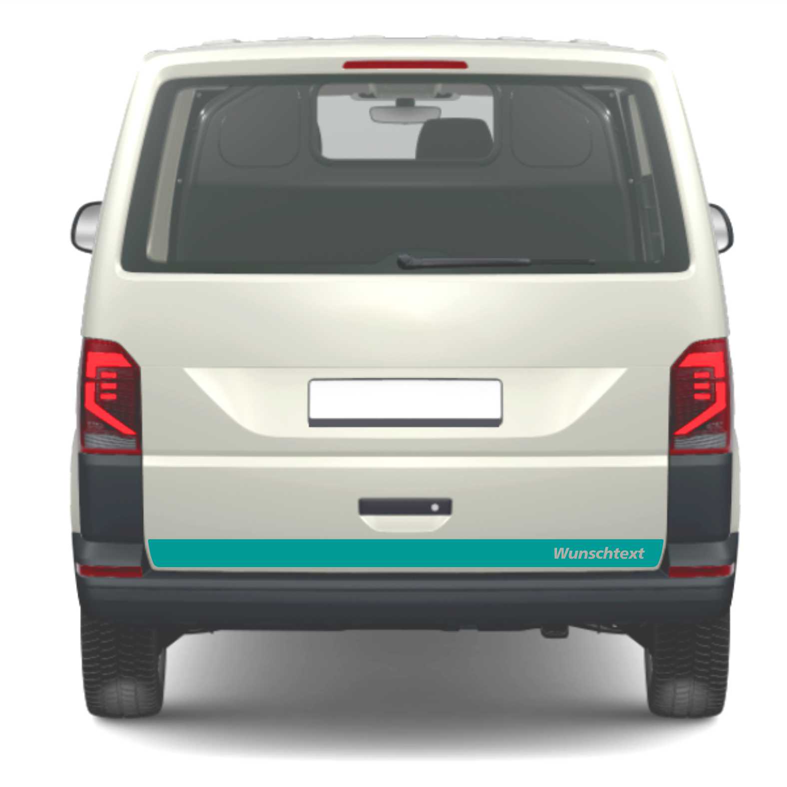 Heckklappen Heckstreifen Aufkleber Wunschtext passend für VW T6.1 T6 T5 Multivan Bulli - Streifen 1 - FOTOFOL