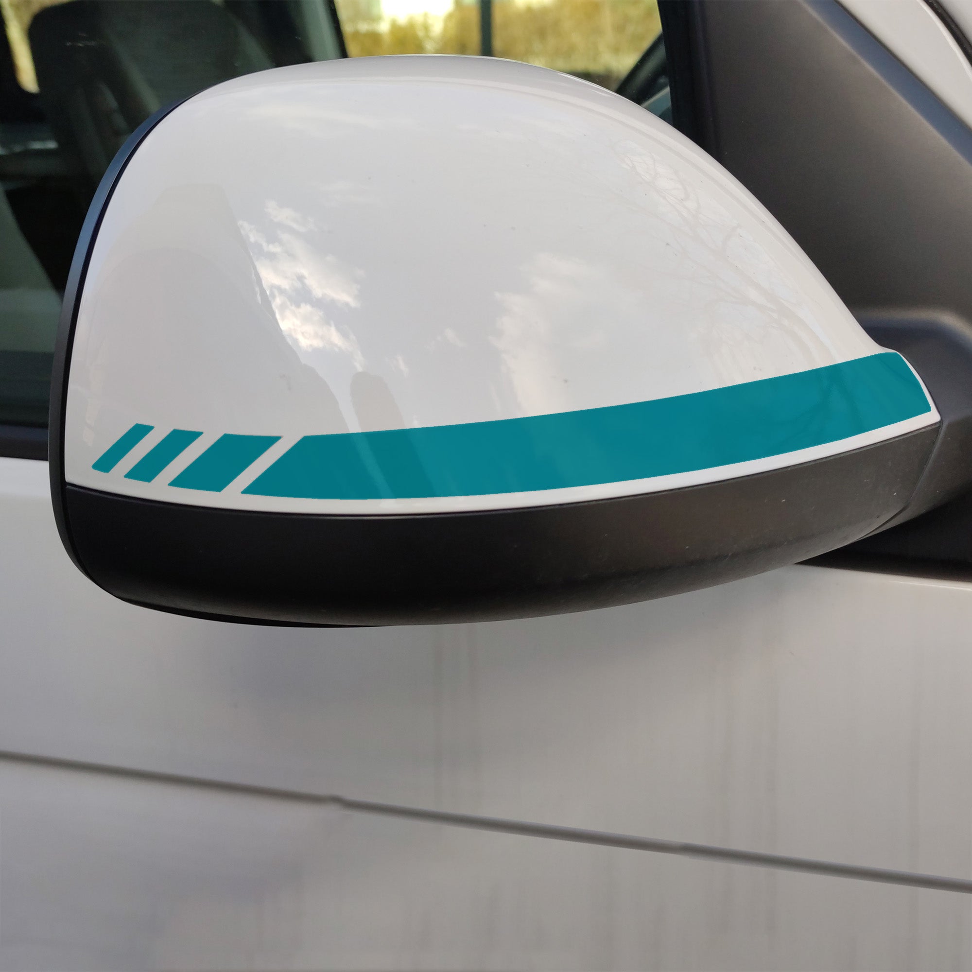 Spiegelstreifen Aufkleber Set passend für VW T6.1 - Spiegelgehäuse Tuning Sticker - FOTOFOL