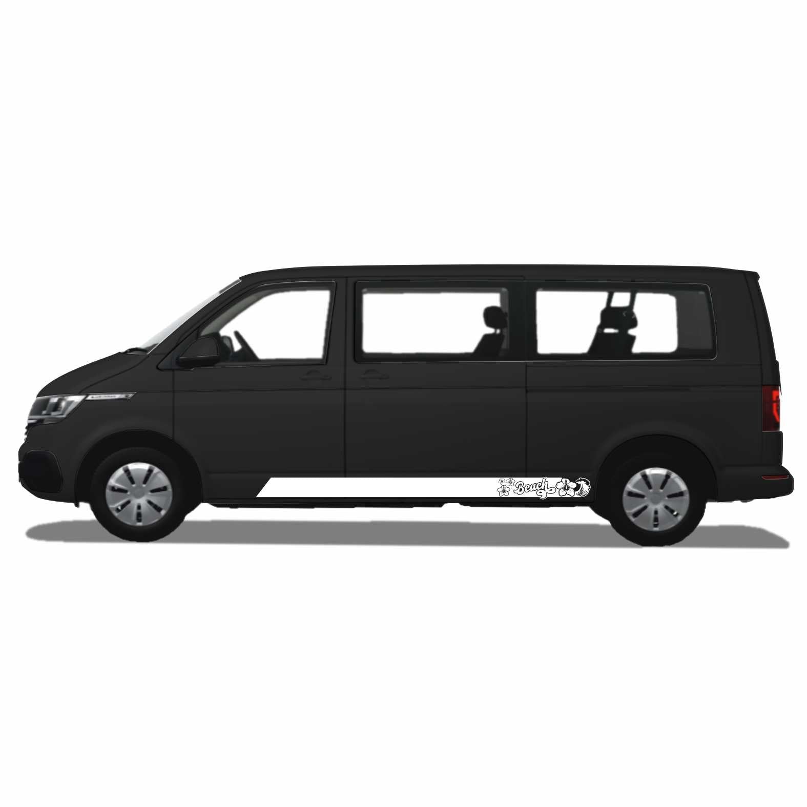 Seitenstreifen passend für VW California Beach T6.1, T6, T5, Seitenaufkleber Autoaufkleber - FOTOFOL