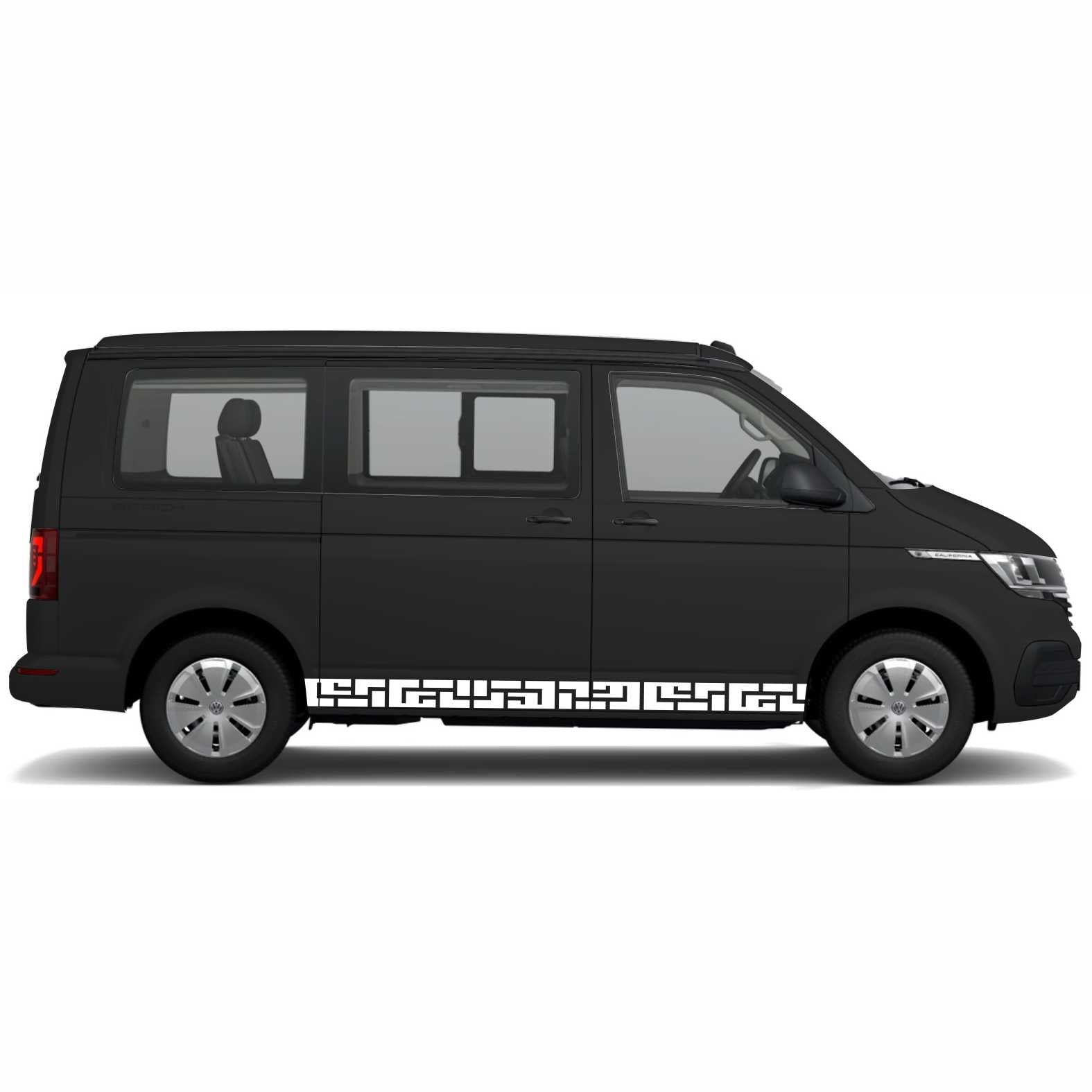 Seitenstreifen passend für Volkswagen Multivan Transporter T5 T6 T6.1 VW Bus Autoaufkleber - FOTOFOL