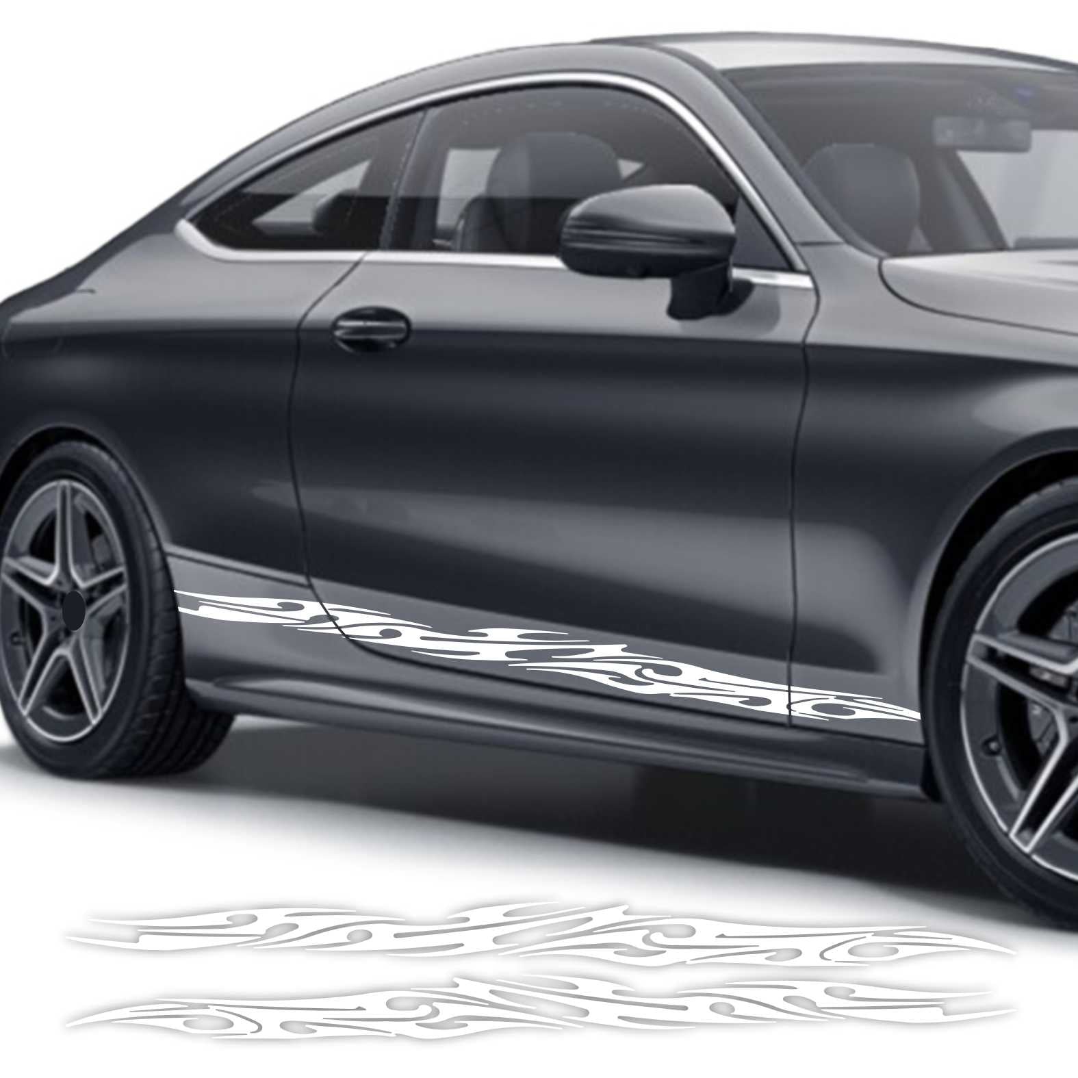 Seitenstreifen Auto Aufkleber Dekor Sticker Tuning Racing - FOTOFOL