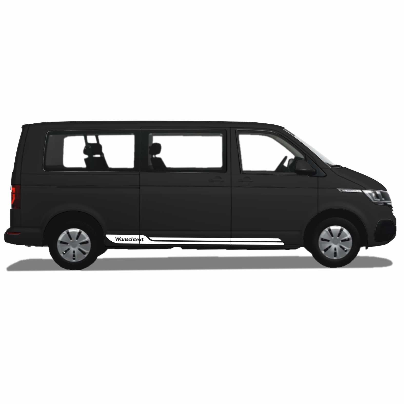 Seitenstreifen passend für VW T6.1, T6, T5, Multivan, Bulli, Wunschtext Aufkleber - FOTOFOL
