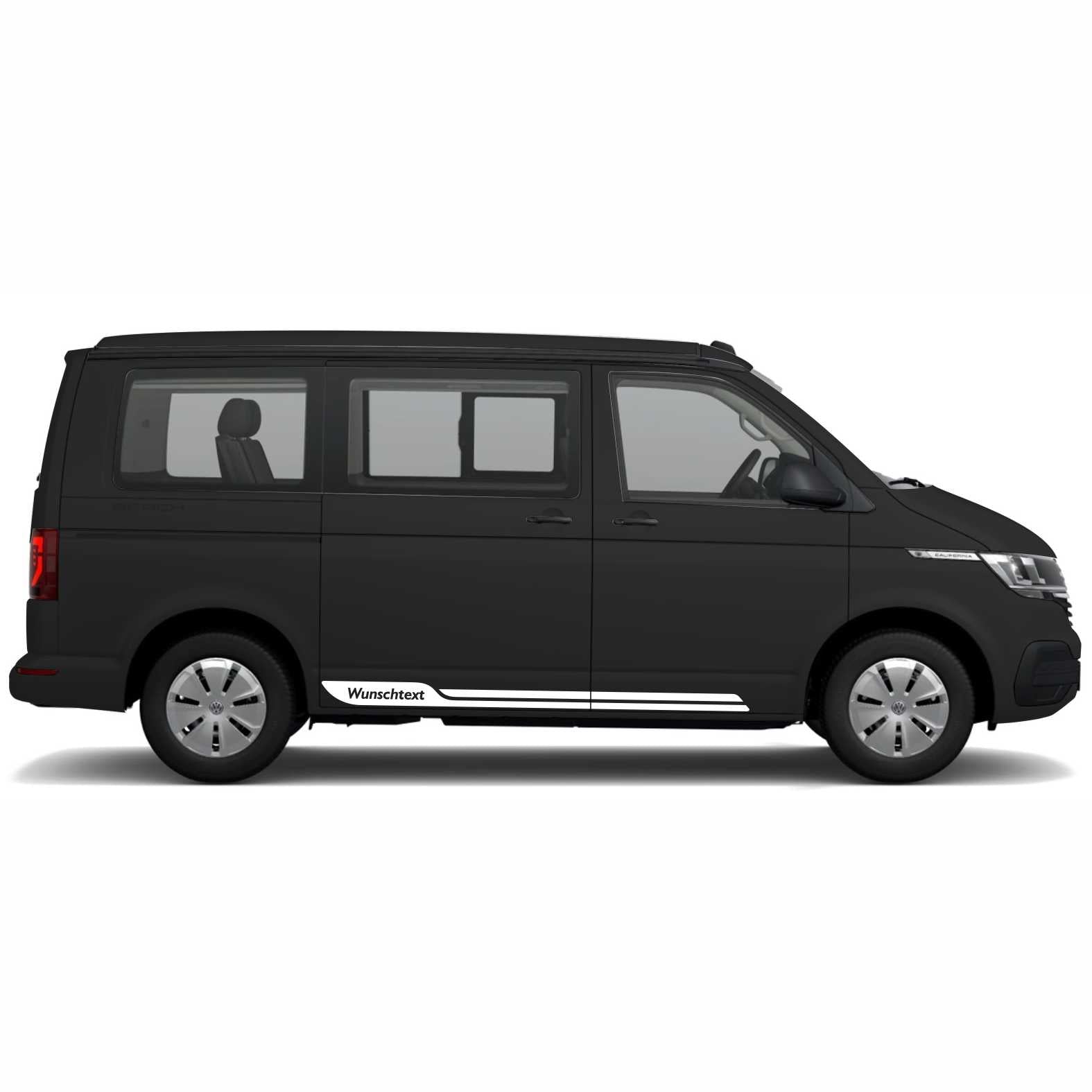 Seitenstreifen passend für VW T6.1, T6, T5, Multivan, Bulli, Wunschtext Aufkleber - FOTOFOL
