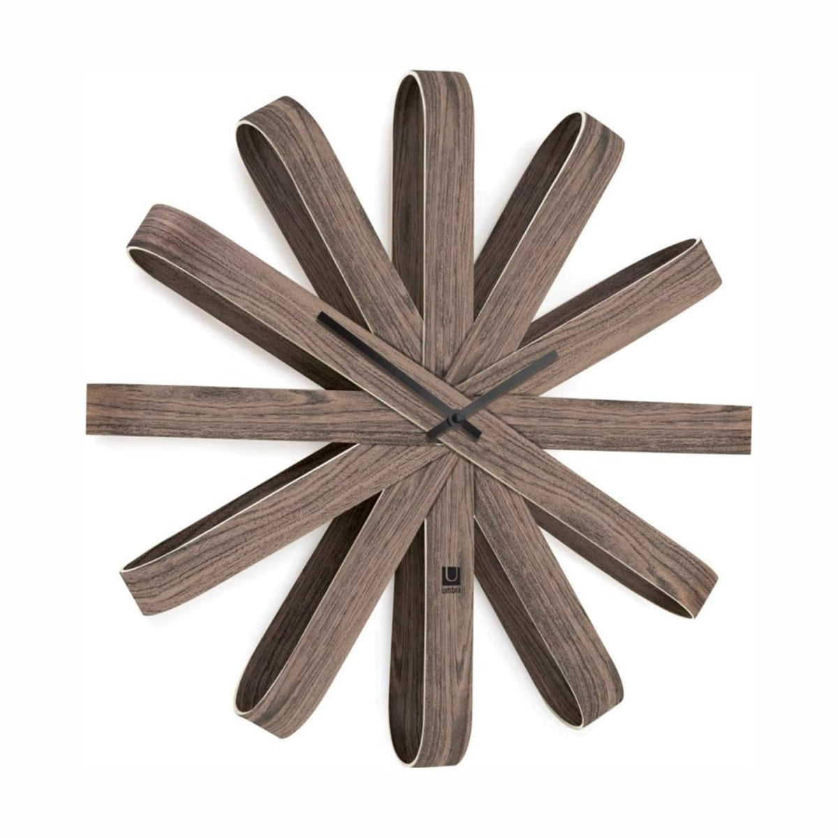 Umbra - Wanduhr Ribbonwood aus Walnussholz