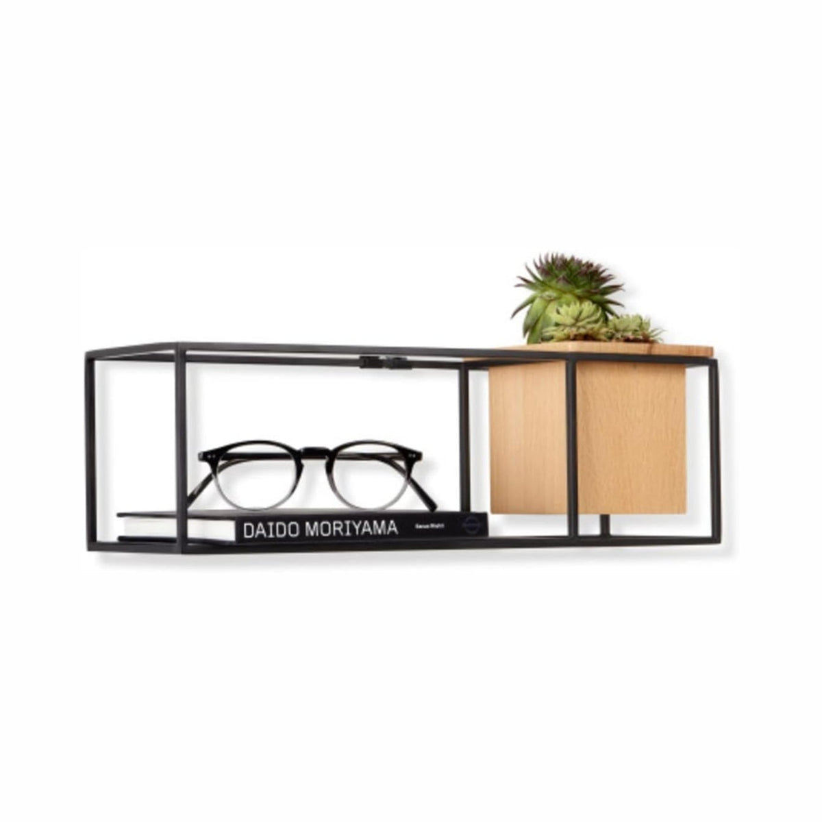 Umbra Cubist schwebendes Regal mit integriertem Pflanzentopf
