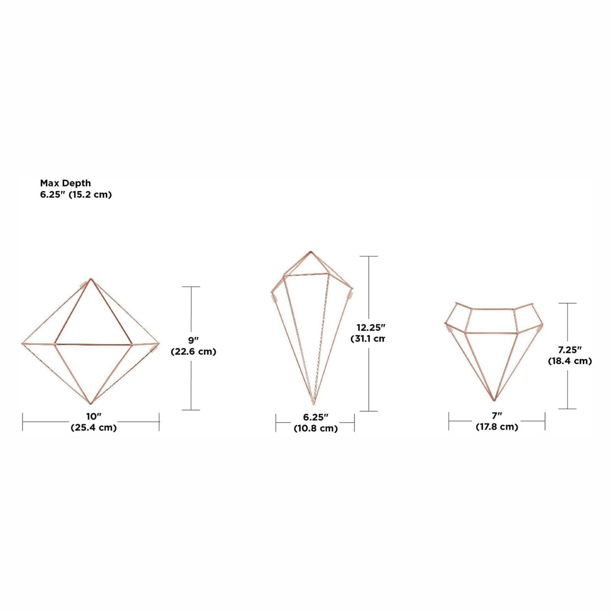 UMBRA |  Prisma Geometrische Skulpturen – 6er Set