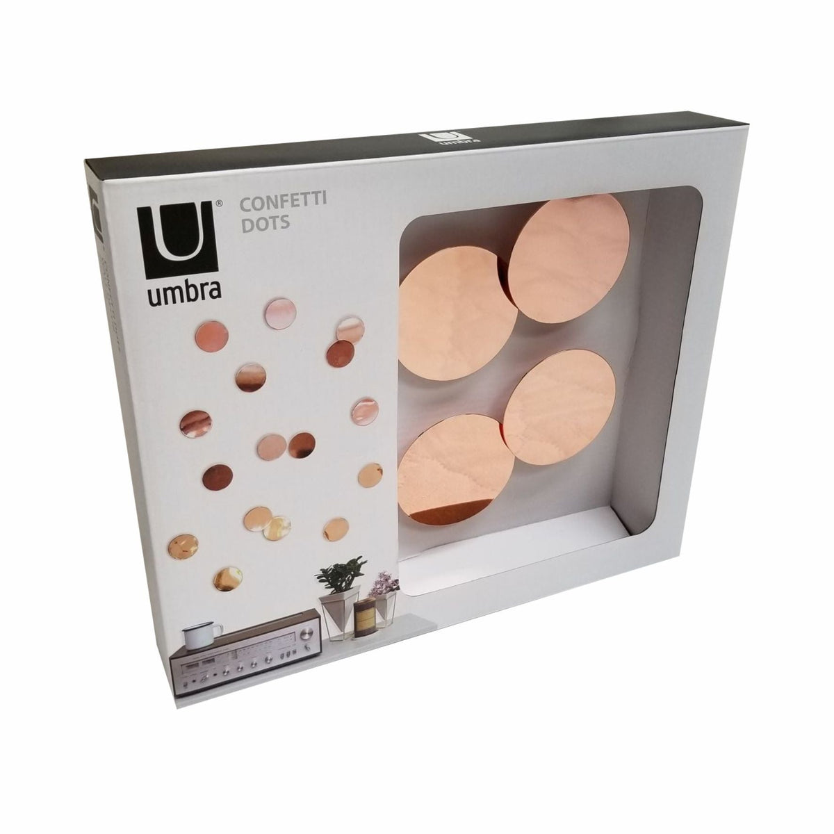 UMBRA Confetti Punkte Kupfer-Set mit 10 Stück