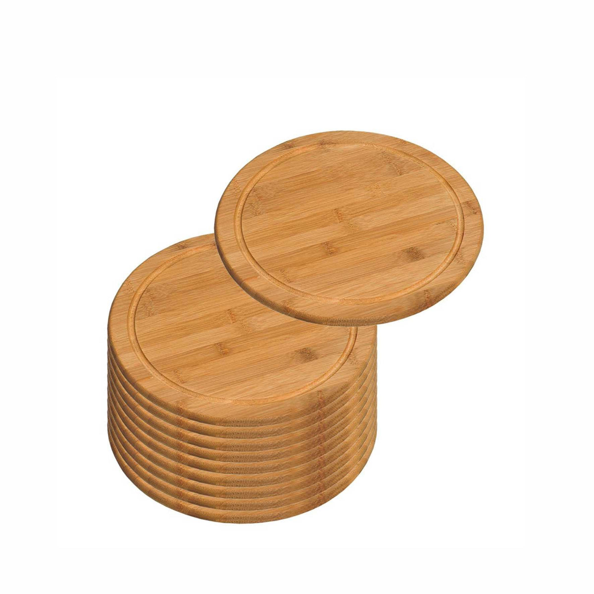Kesper Fleischteller, Schneidebrett, Frühstücksbrett -  Bambus 25 Cm