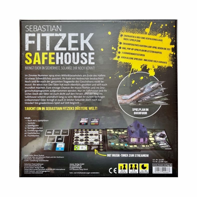 Fitzek Safehouse Moses Familienspiel Krimispiel Kooperatives Karten Rätselspiel