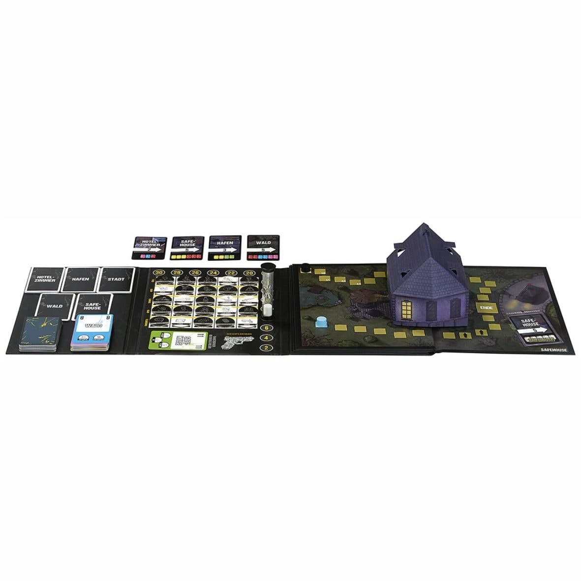 Fitzek Safehouse Moses Familienspiel Krimispiel Kooperatives Karten Rätselspiel