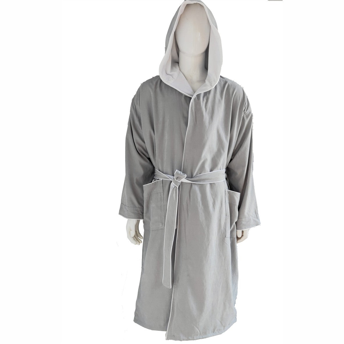 Fleece-Bademantel Kapuze PERSONALISIERT mit Name 100%Baumwolle Luxus-Bademantel