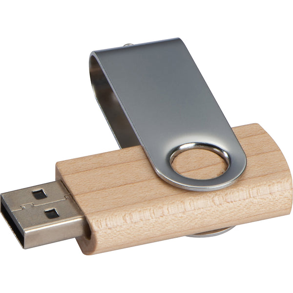USB Stick aus hellem Holz 4GB KLAUDIA