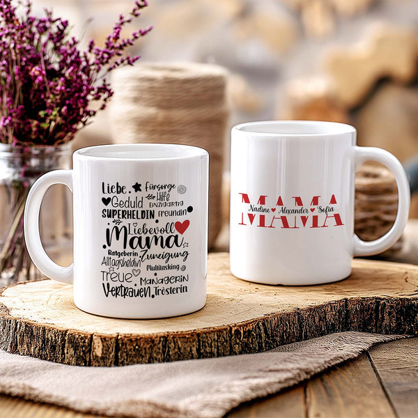 Personalisierte Tasse - Liebevoll Mama