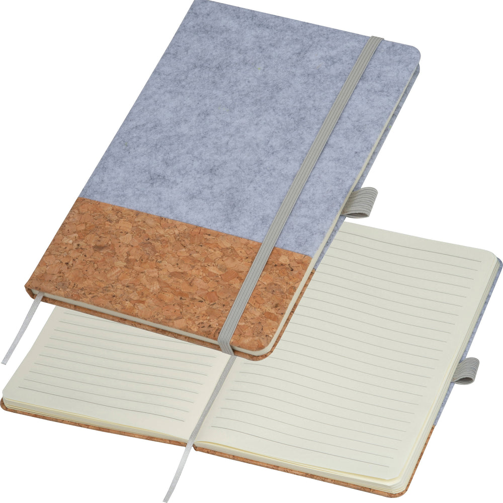 A5 Notizbuch mit Cover aus Kork und Filz TERESA