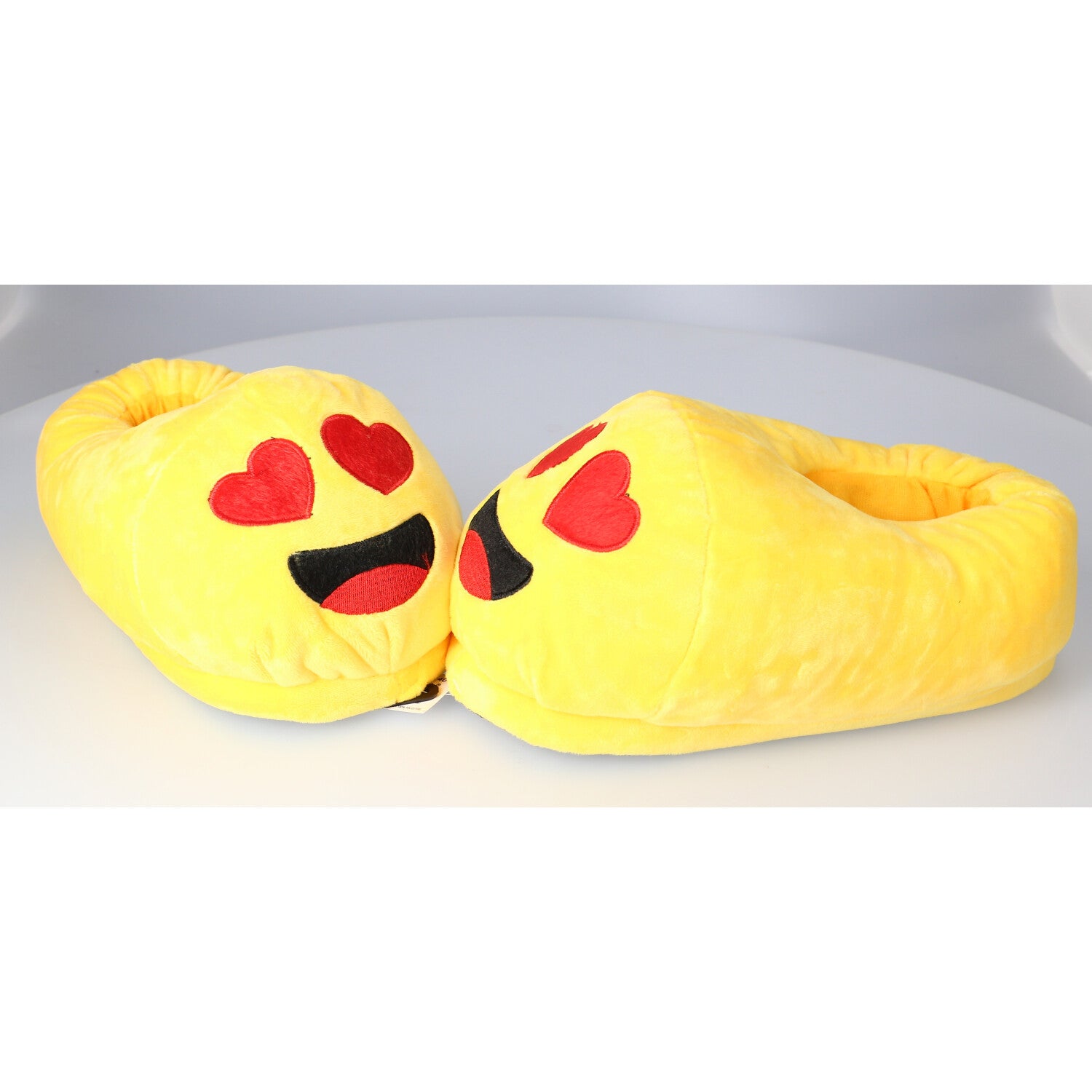 Lustige Emoji Hausschuhe - Herzaugen – Bequem, Warm & Stylisch - FOTOFOL