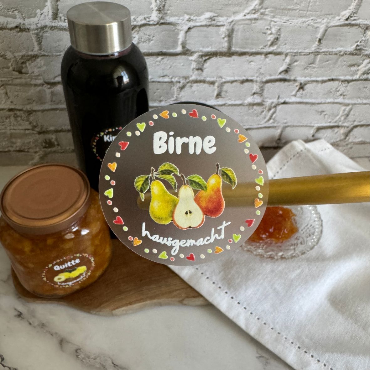 transparente Aufkleber Marmelade - selbstklebende Etiketten für Marmeladengläser - FOTOFOL