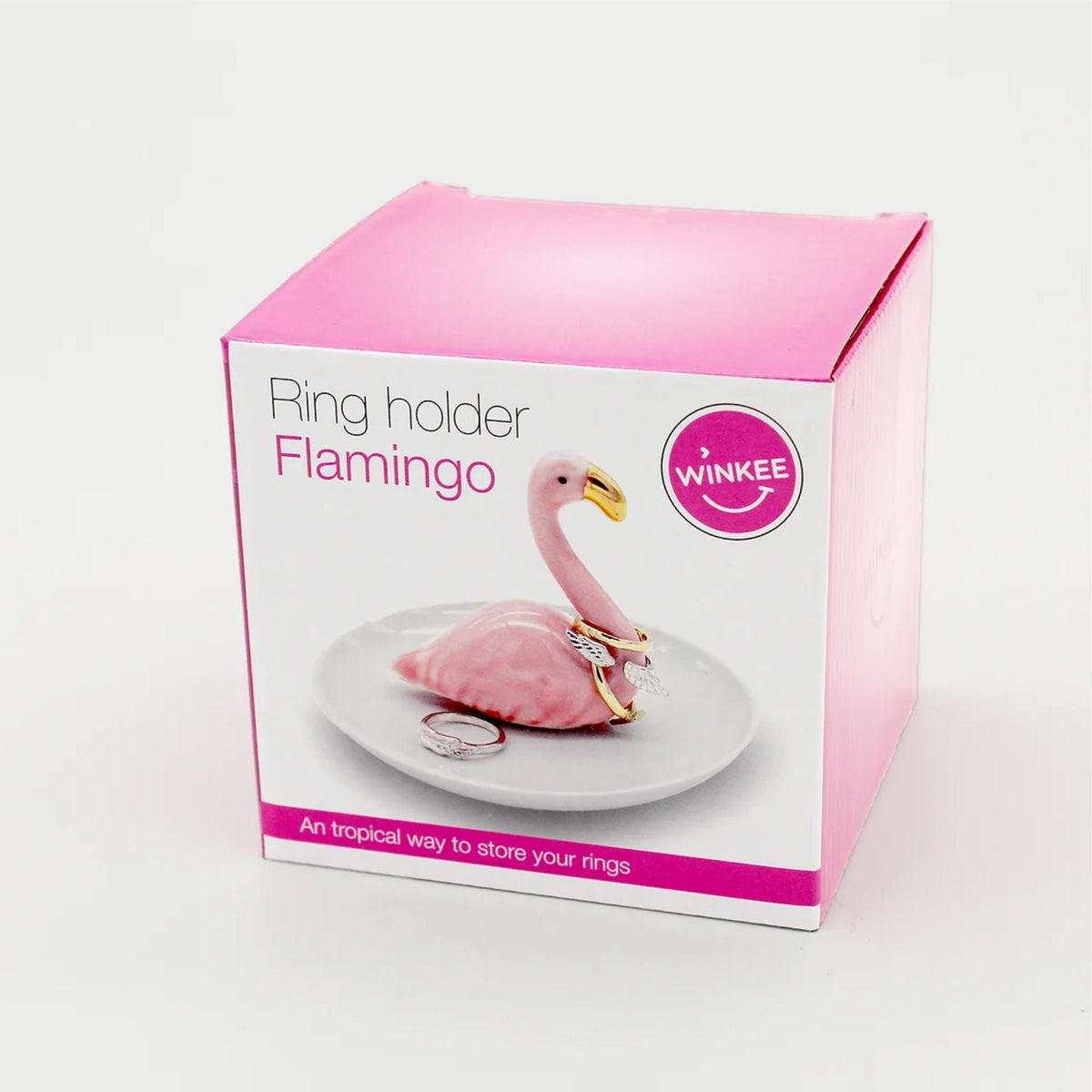 Winkee - Schmuckteller / Ringhalter Flamingo aus Porzellen