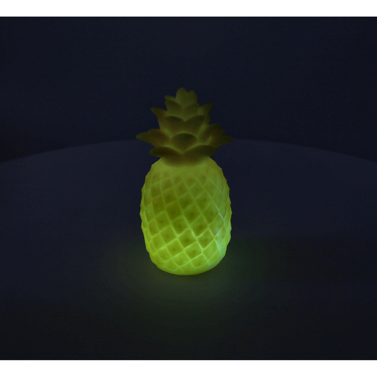 Gelbe Kunststoff-Ananas 3D mit weißer LED