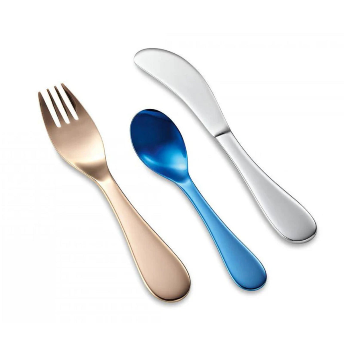Philippi Design - Flo Kinderbesteck - 3-teilig - Edelstahl 18/8 - Titanbeschichtung
