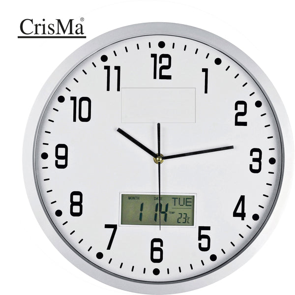 Analoge Wanduhr mit Digitalanzeige FRED