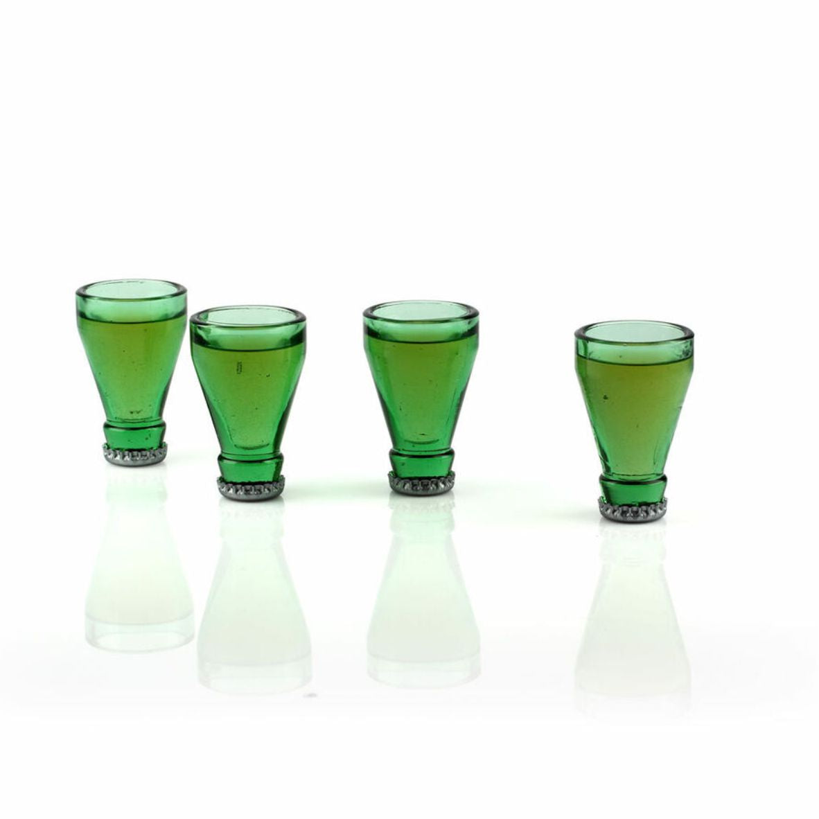 Barbuzzo - Schnapsgläser Flaschenkopf - 4-er Set