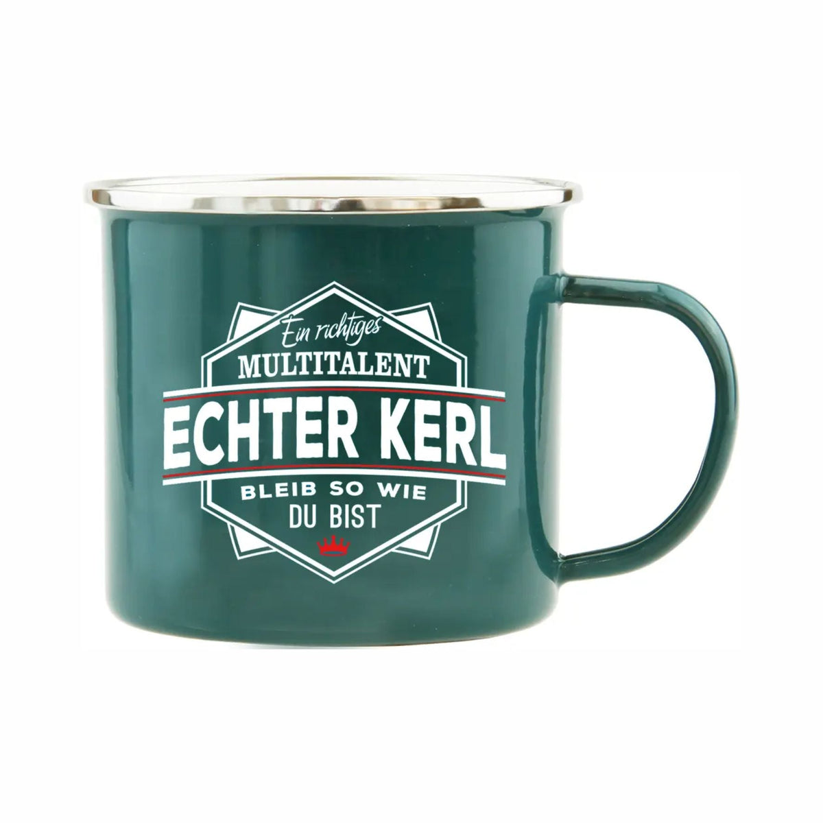 Emaille-Becher Echter Kerl