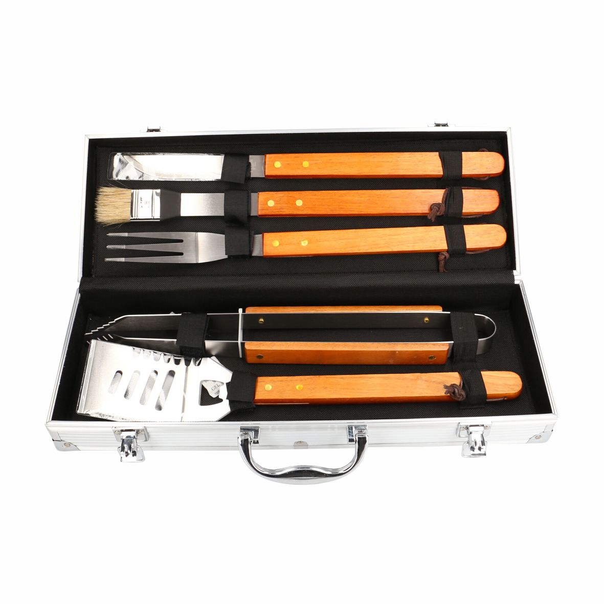 Grillkoffer Personalisiert mit Gravur I ‎Grillzubehör 6-teilig