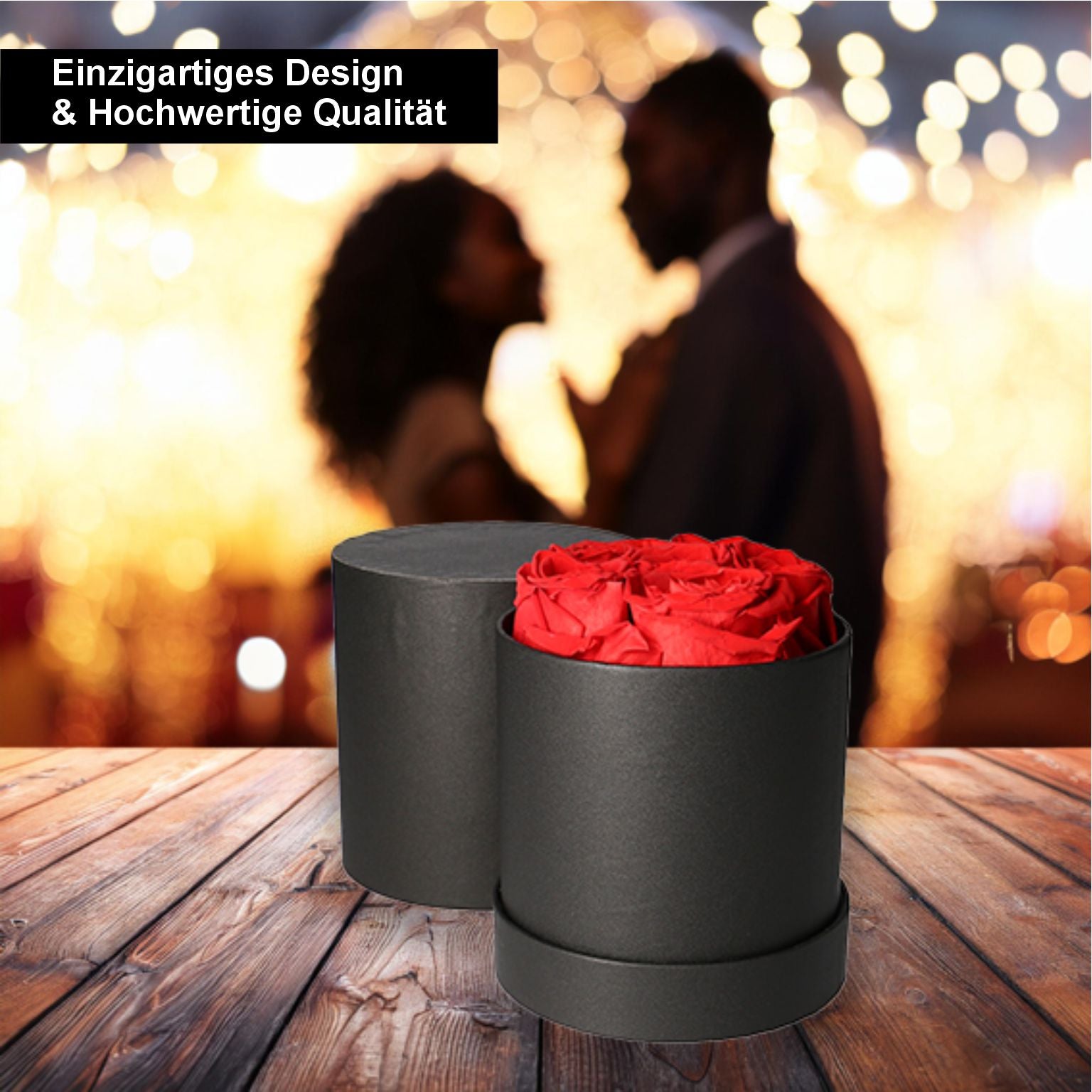 Personalisierte Rosenbox - 6er Set Ewige Rosen - FOTOFOL