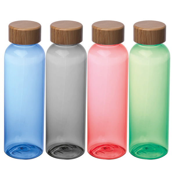 Trinkflasche aus PET mit Bambusdeckel, 500ml SAMBOR