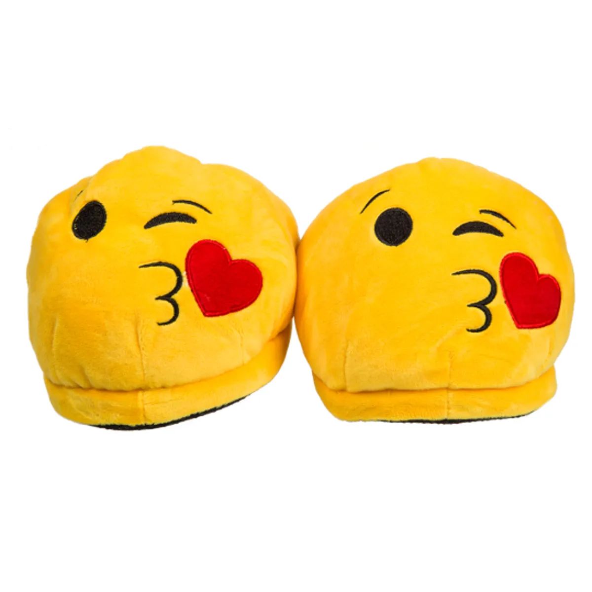 Lustige Emoji Hausschuhe - Kussmund – Bequem, Warm & Stylisch - FOTOFOL