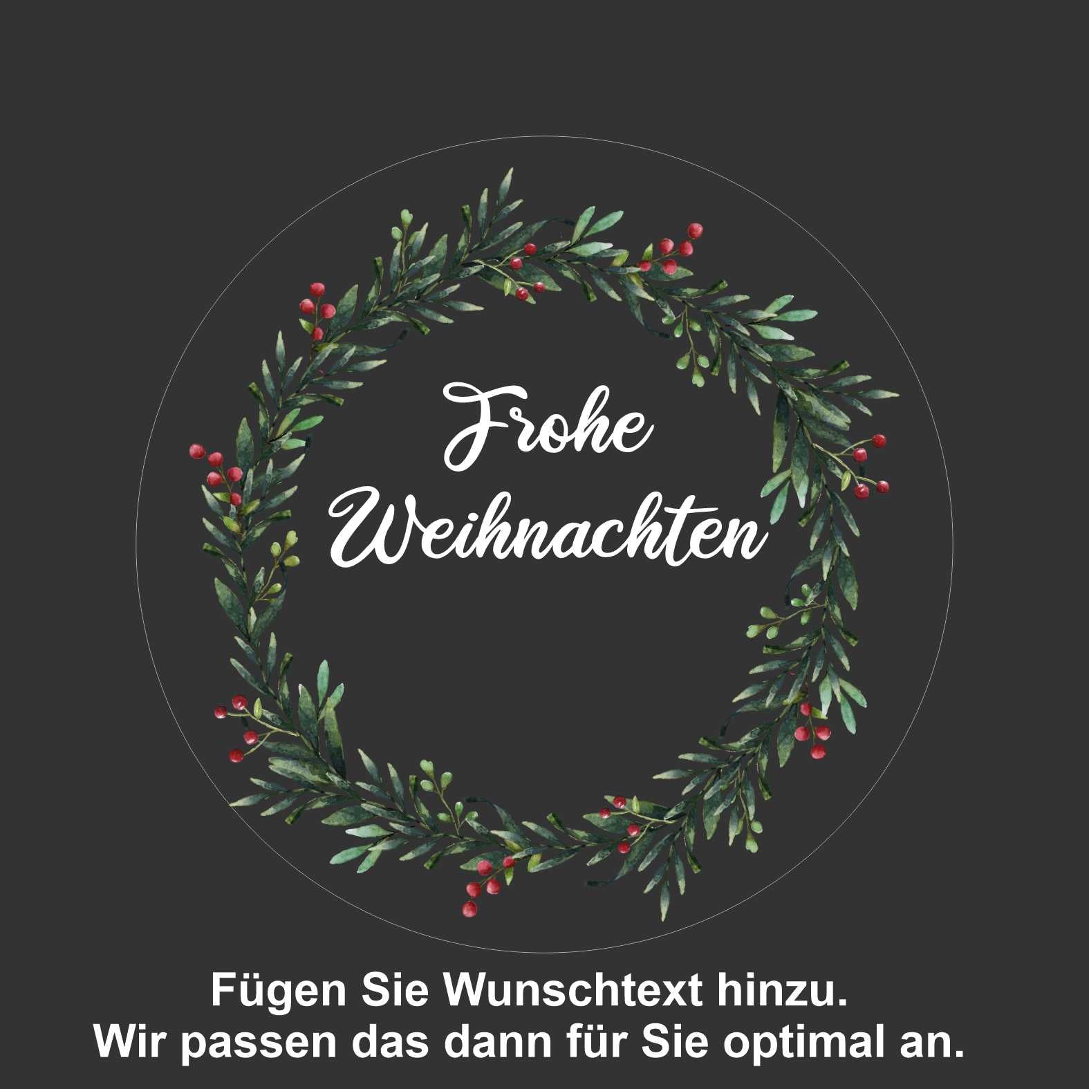 Weihnachten Aufkleber für Geschenke  - 24 Stück Personalisierte transparente Aufkleber - FOTOFOL