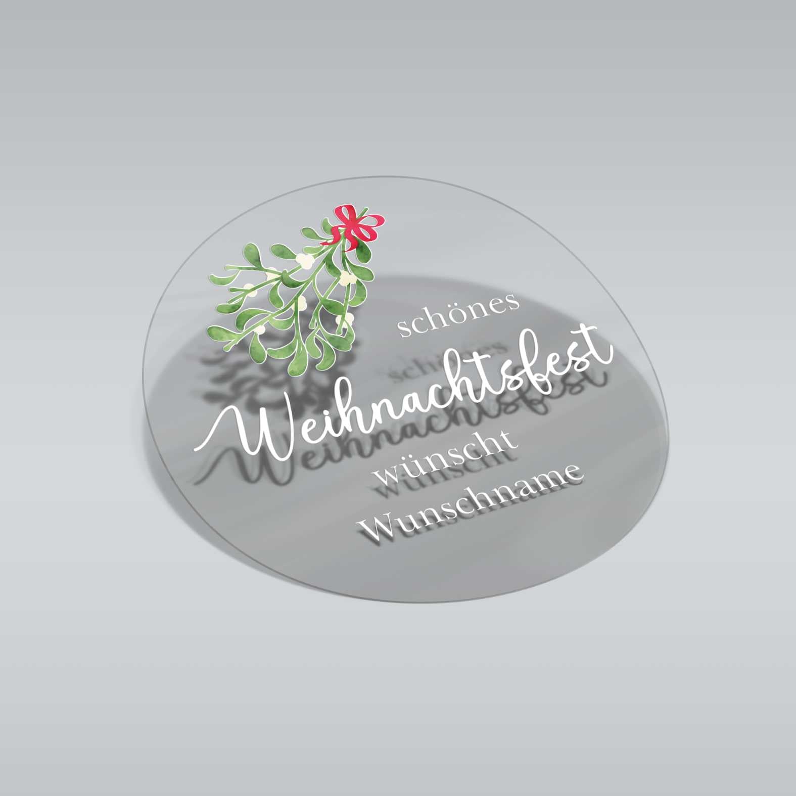 Weihnachten Aufkleber für Geschenke  - 24 Stück Personalisierte transparente Aufkleber - FOTOFOL