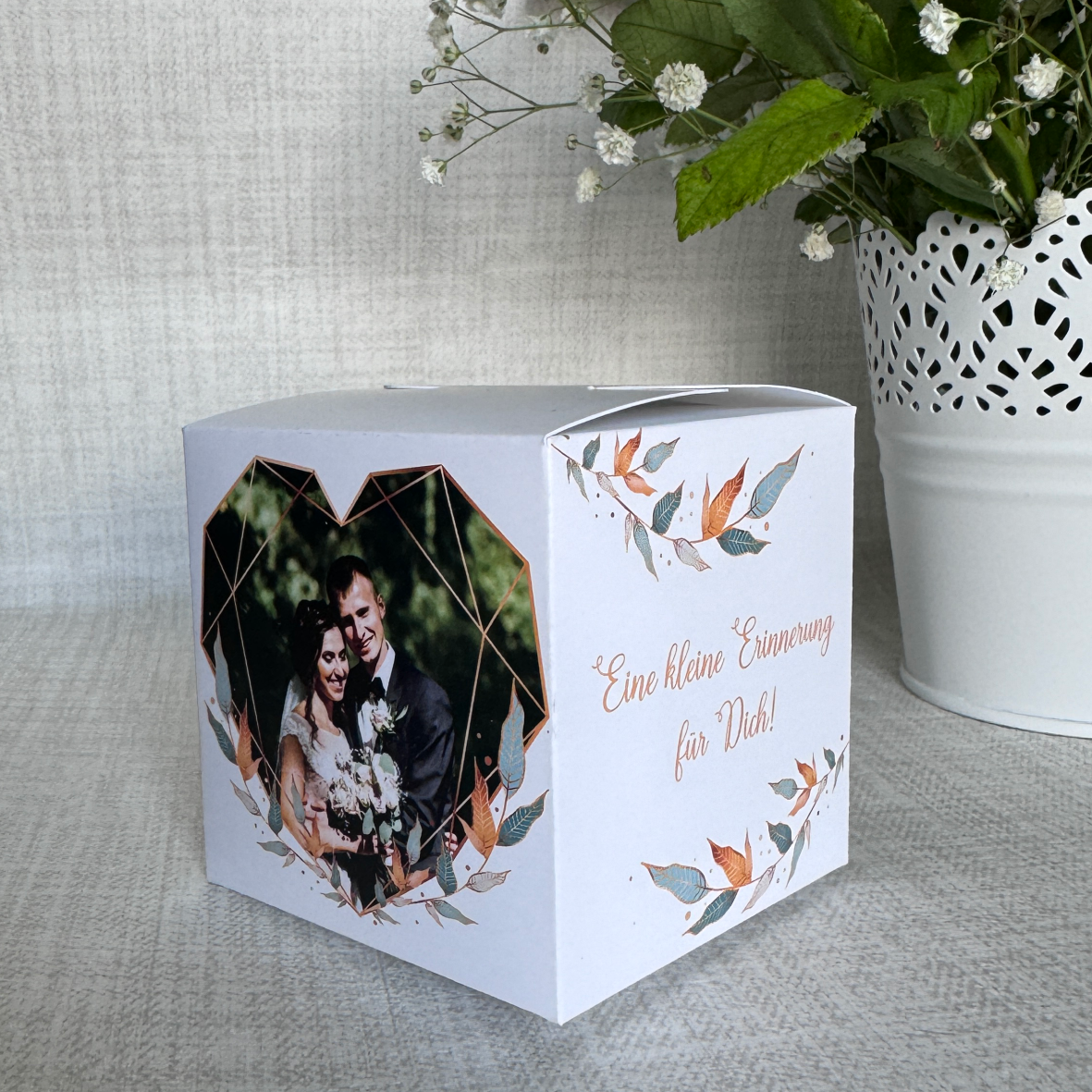 Geschenkbox personalisiert - Blätter - FOTOFOL