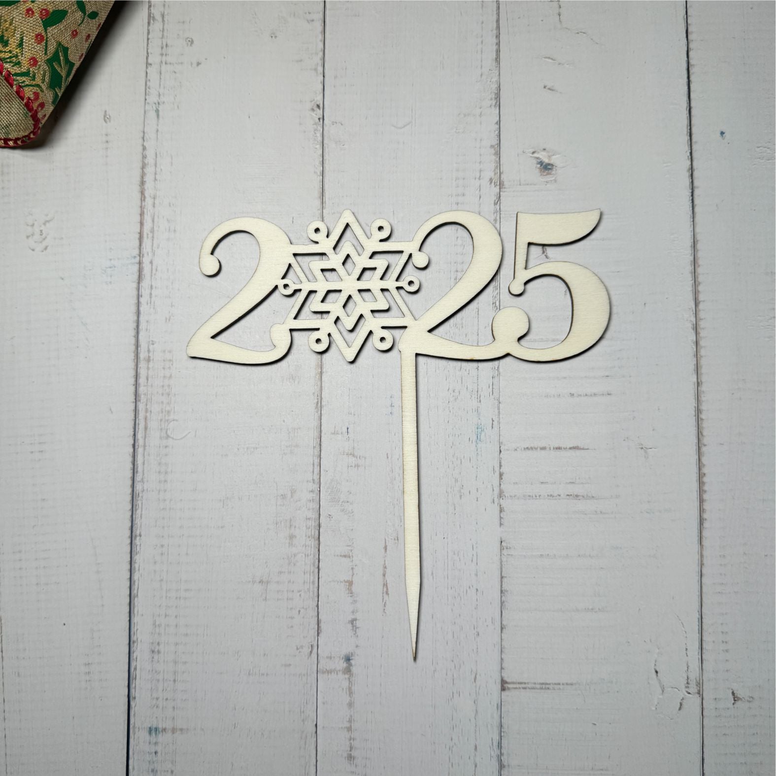 CAKE TOPPER 2025 aus Holz - Tortendeko & Kuchendeko - Silvester - Torten-stecker - FOTOFOL