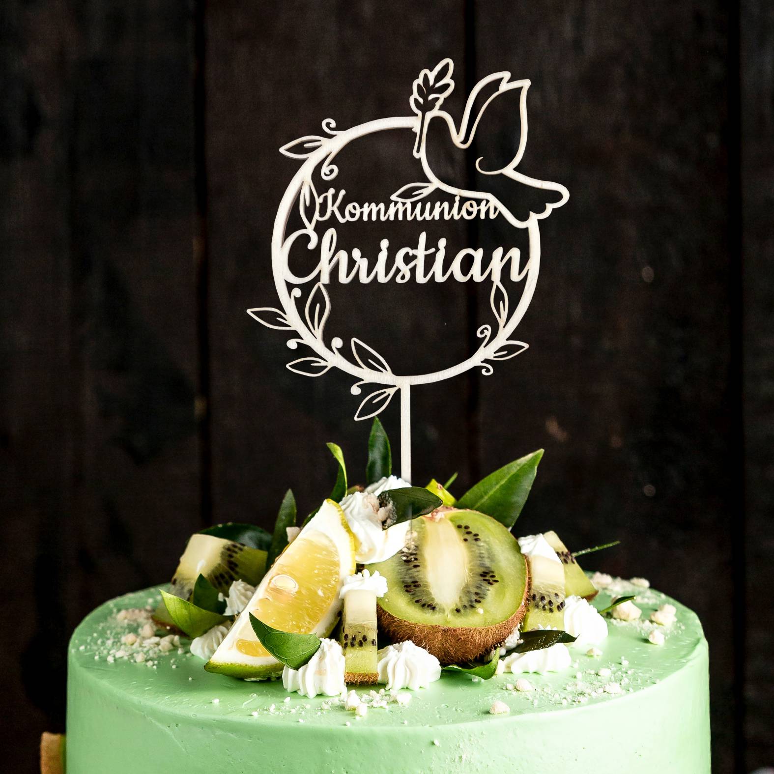 CAKE TOPPER  Kommunion mit Wunschname personalisiert - Tortendeko & Kuchendeko - FOTOFOL
