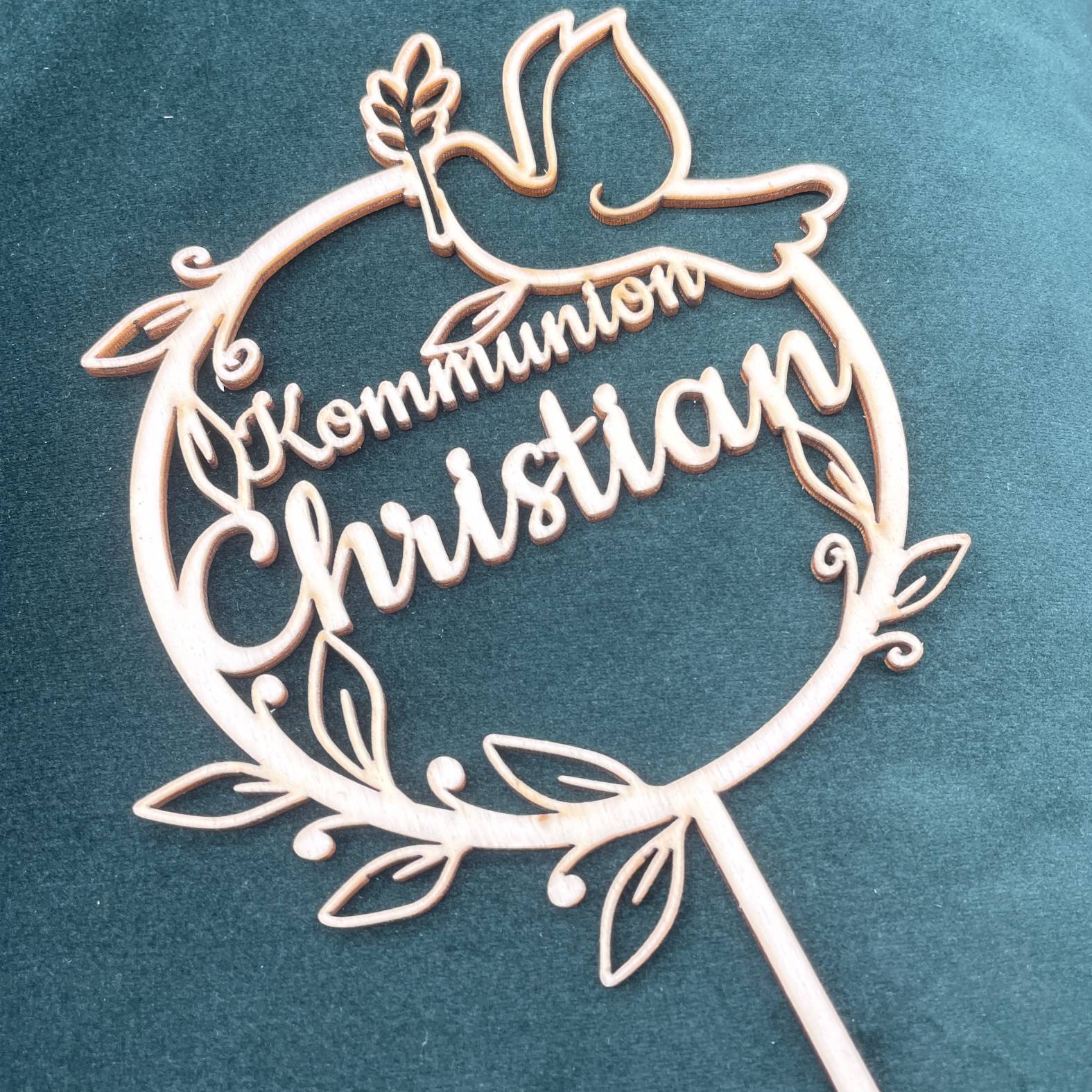 CAKE TOPPER  Kommunion mit Wunschname personalisiert - Tortendeko & Kuchendeko - FOTOFOL