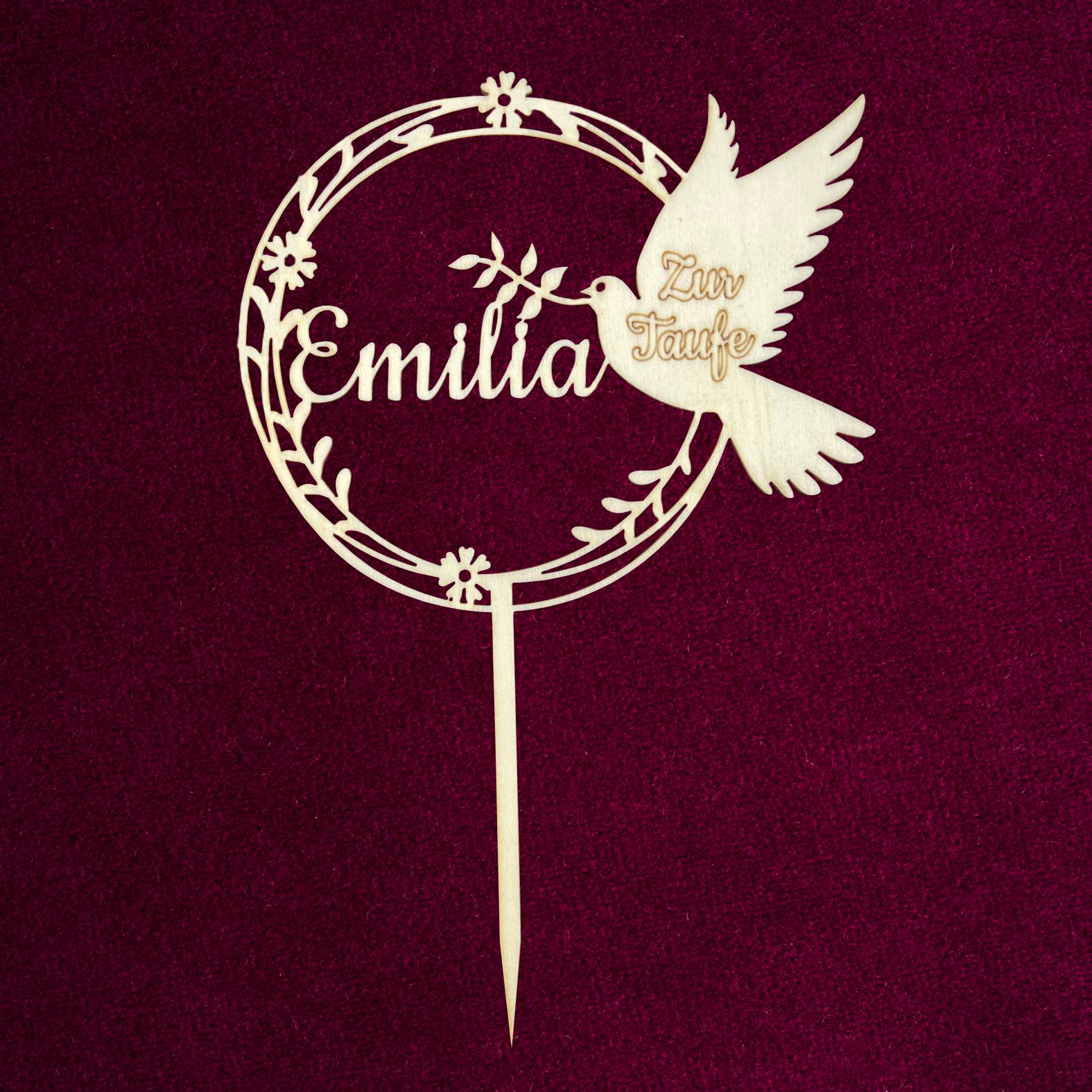 CAKE TOPPER  Taufe Wunschname personalisiert  - Tortendeko & Kuchendeko - FOTOFOL