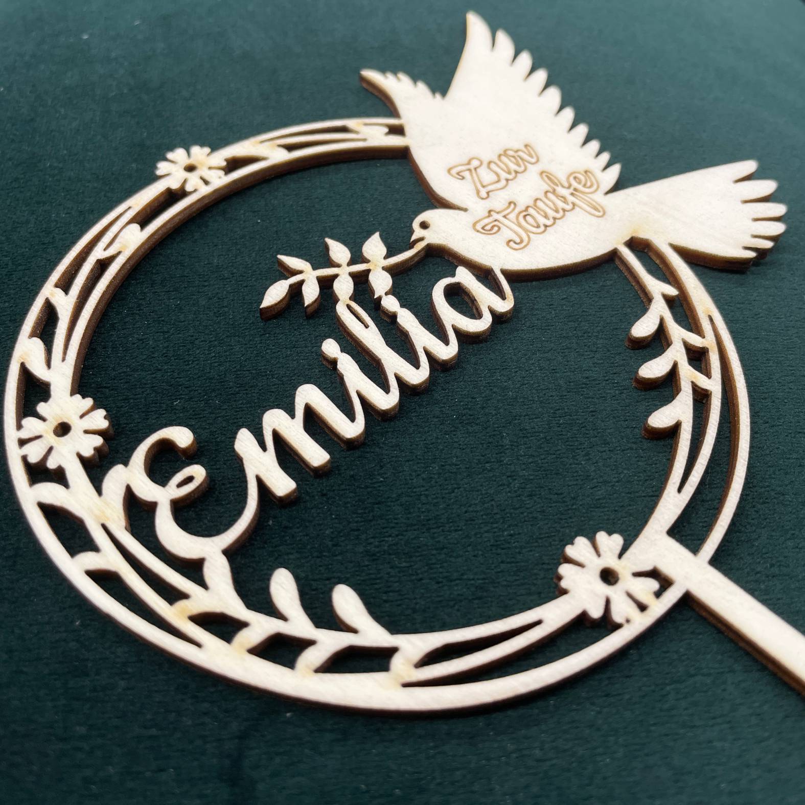 CAKE TOPPER  Taufe Wunschname personalisiert  - Tortendeko & Kuchendeko