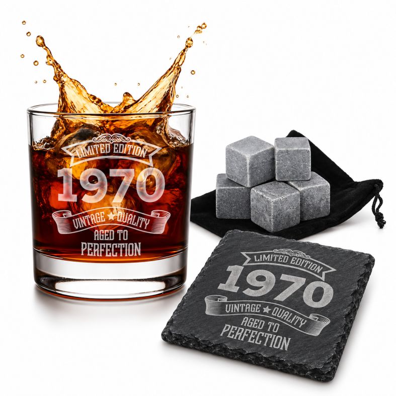Personalisiertes Whiskey Glas "Limited Edition" mit  Geburtsjahr