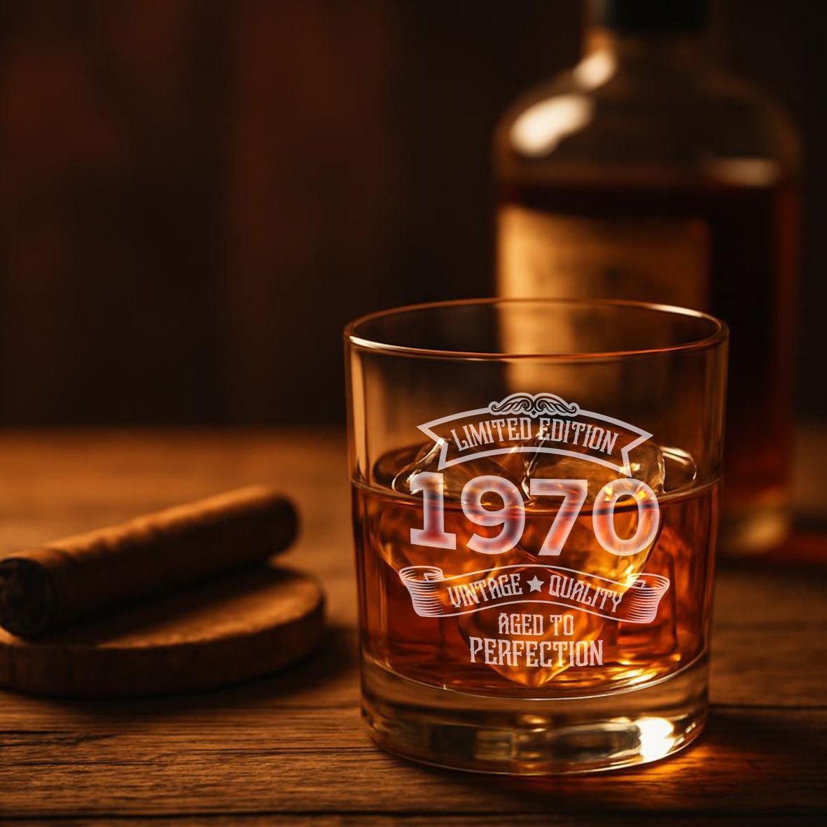 Personalisiertes Whiskey Glas "Limited Edition" mit  Geburtsjahr - FOTOFOL