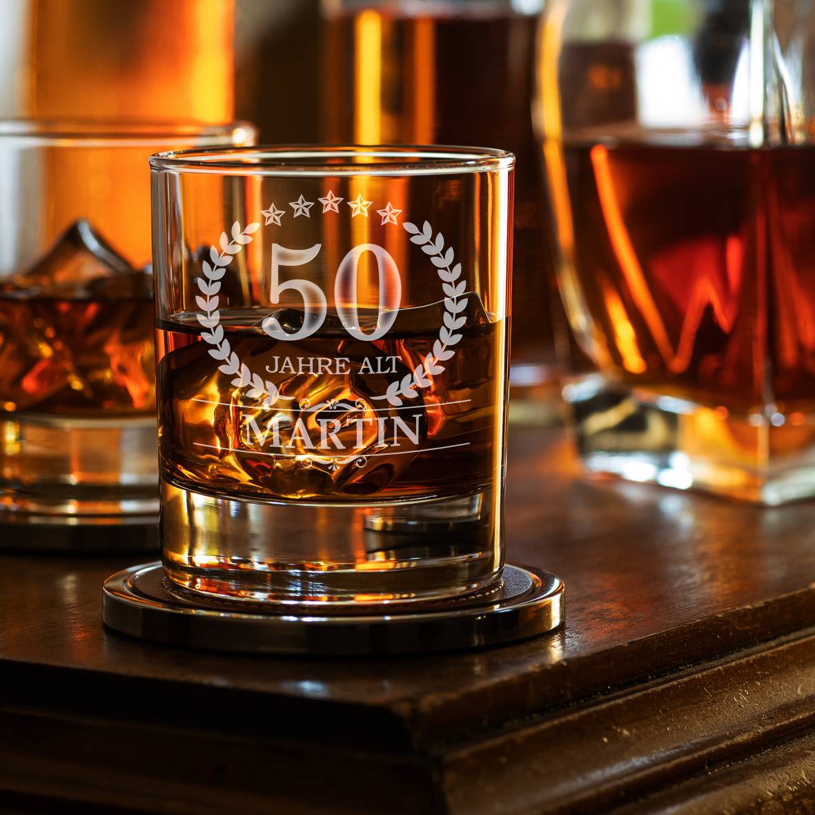 Personalisiertes Whiskey Glas mit Name und Jahre - FOTOFOL