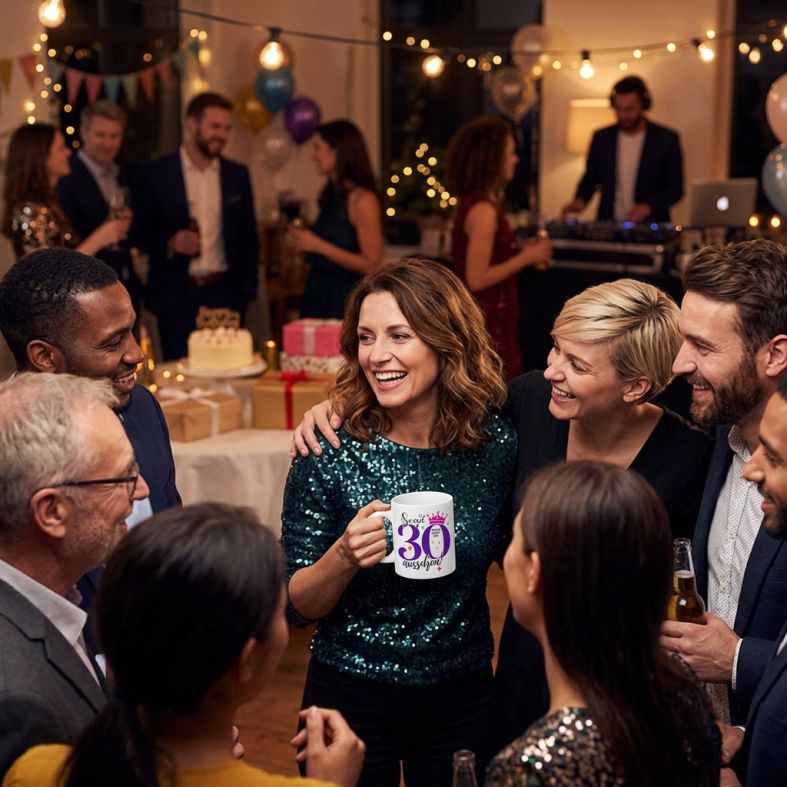 Personalisierte Tasse zum 30. Geburtstag | Individuelles Geschenk mit Namen | Spruch "So gut kann man mit 30 aussehen"